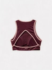Nöista Casual sport-bh för kvinnor med färgblock, för daglig användning - Bourgogne - Visa 7