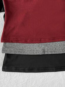 SHEIN 3PCS Tween Girls T-Shirts - Multicolor - View 5