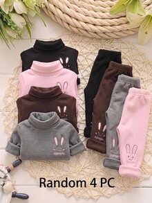 4PCS Young Girls T-Shirts - Multicolor - View 6