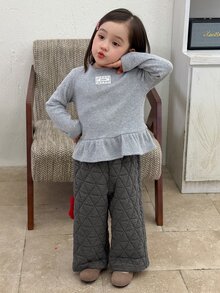 Dazy Kids Infant/Toddler (Girl) Casual Loose Korean Style Bottoms - Grey - View 7