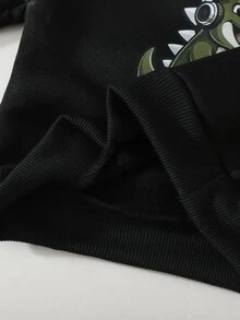 SHEIN 男嬰卡通印花長袖上衣與工裝運動長褲套裝 - 彩色 - 查看 9