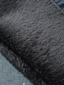 DAZY Quần jeans denim nữ ống suông rộng đính đá phong cách thường ngày - Rửa trung bình - Xem 9