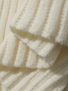 DAZY Women's Round Neck Sexy Style Knitted Cardigan Sweater - Beige - View 7