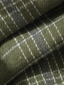 Dazy Kids 嬰兒女童格紋領長袖上衣與長褲2件套休閒居家服 秋季 - 綠色 - 查看 8