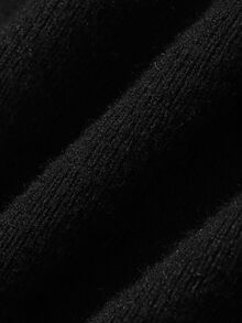 FRIFUL Women's Cold Shoulder Casual Versatile Daily Long Sleeve Sweater - Black - View 8