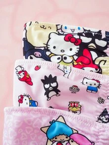 HELLO KITTY AND FRIENDS | SHEIN حمالة صدر بدون حمالات بطبعة كرتونية كاجوال للاستخدام اليومي للنساء - وردي - مشاهدة 4