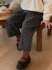 Dazy Kids Infant/Toddler (Girl) Loose Polka Dot Korean Style Bottoms - Grey - View 5