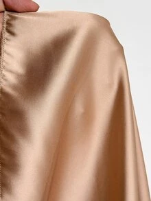 Viva Relle Plus Size Women Solid Color Bowknot Multi-Layer Ruffle Elegant Blouse - Champagne - View 8