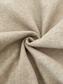 Elaquor Plus Size Women's Casual Versatile Knotted Waist Wool Blend Jacket - Apricot - View 8