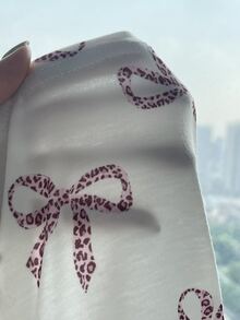 SHEIN Tween女孩2件式卡通印花粉色圓領套頭上衣與寬鬆長褲針織面料柔軟舒適休閒睡衣套裝，新設計 - 杏色 - 查看 9