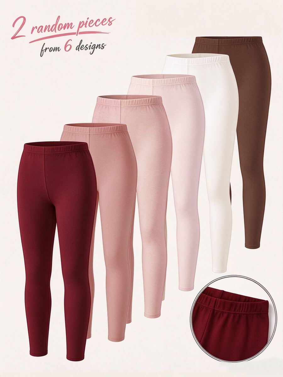 2PCS Tween Girls Leggings - Multicolor - View 1