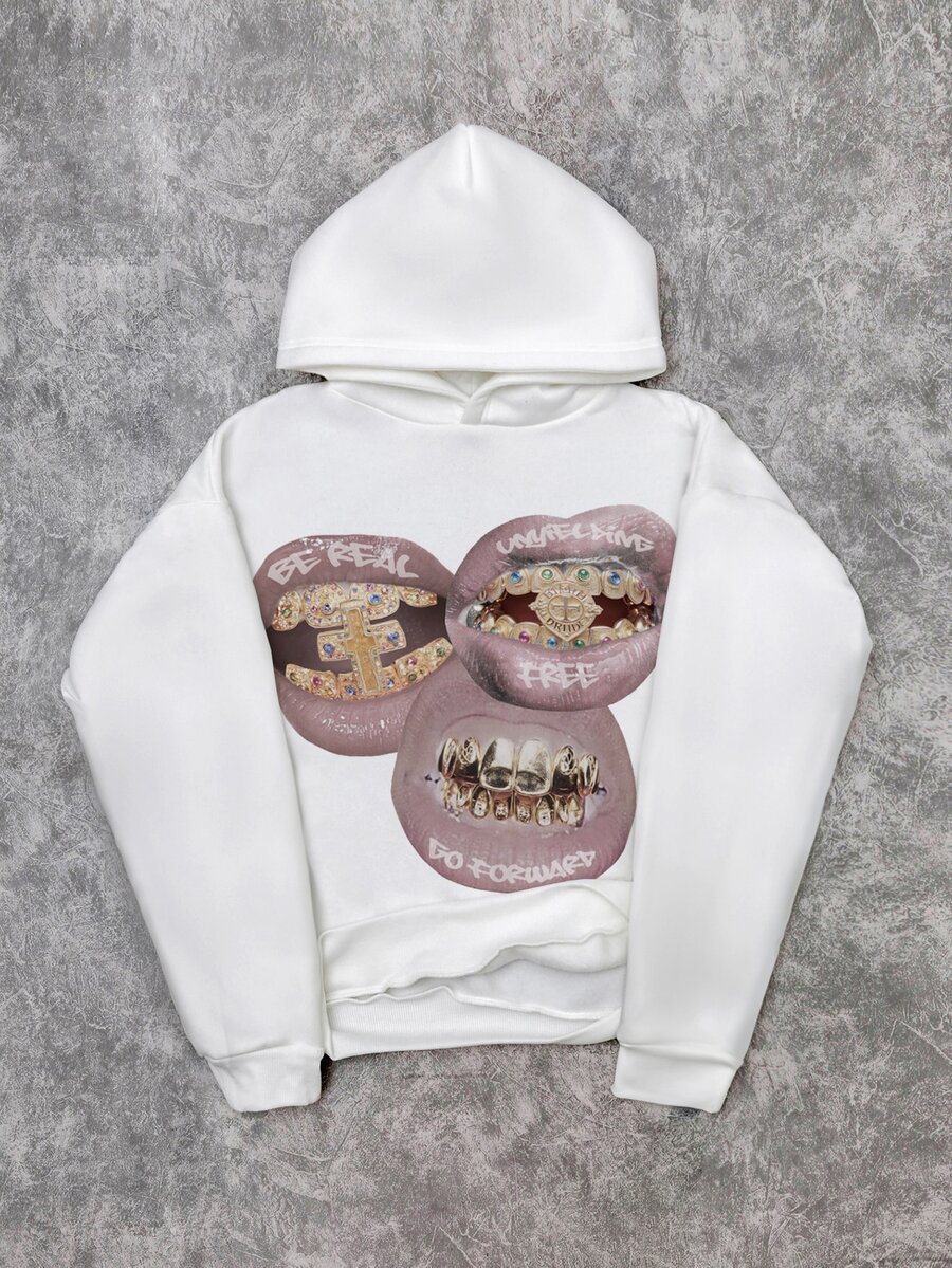 StoneGrade American Vintage Lips Diamond Grillz Fashion Print Pattern ...