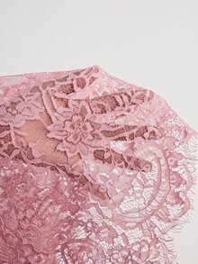 Freevana 女款蕾絲貝殼鈕扣透視襯衫 大尺碼 寬鬆優雅 日常街頭穿搭 通勤 婚禮賓客 晚餐 度假 夏季 秋季 黑色 - 粉色 - 查看 11