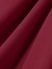 SHEIN Chân váy mini chữ A cho thiếu nữ, ren trắng jacquard, nhún xếp, họa tiết rỗng, thanh lịch, đa năng cho đi làm, du lịch và cô dâu, quần áo mùa thu, gửi ngẫu nhiên 1 chiếc - Màu Đỏ Sâu - Xem 7