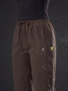 OutZeal Women Outdoor Pants Hiking Camping Elastic Waist Wide Leg Cargo Pants - Coffee Brown - View 8