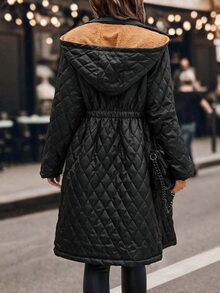 SHEIN Clasi 女款保暖內裡加厚外套，溫暖舒適，秋冬款 - 黑色 - 查看 5