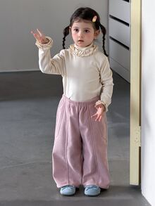 Dazy Kids Celana Bayi/Balita (Perempuan) Kasual Warna Polos Serbaguna untuk Semua Musim - Berwarna merah muda - View 7