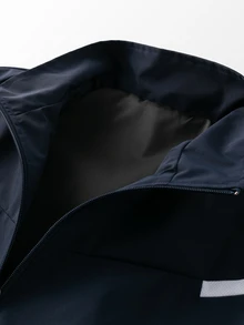 Sport MetroGents Men's Striped Zip-Up Pocket Sports Jacket - Navy Blue - View 7