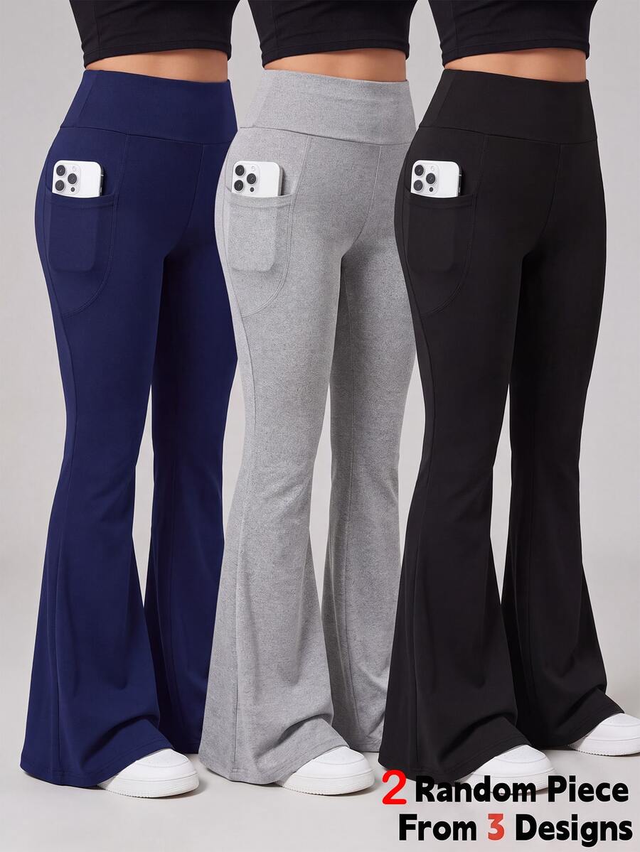 SHEIN 2PCS Teen Girls Pants - Multicolor - View 1