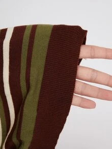 ATUI Studio Women's Retro Striped Knit Sweater | #FallFashion #Y2KStyle #CozyLayers #OfficeChic #HolidayOutfit #VintageStyle #OOTD - Multicolor - View 8