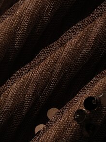 DAZY Women's Colorblock Casual Party & Travel Long Dress - Coffee Brown - View 8