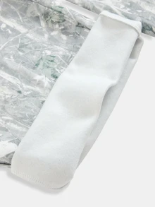 SHEIN 青少年女孩秋冬時尚復古Y2K印花寬鬆舒適休閒日常穿搭拼接腰帶直筒運動長褲 - 灰色 - 查看 7