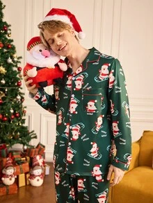 Notgurli Christmas Men's Long Sleeve Long Pants Loungewear Set - Multicolor - View 6
