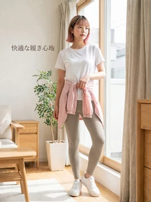 SHEIN Essnce سروال ضيق رياضي كاجوال محبوك بلون موحد بقصة ضيقة للنساء مناسب للصيف - بني فاتح - مشاهدة 8