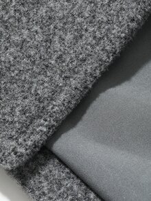 Dazy Kids Infant/Toddler Girls' Elegant Long Sleeve Coat, Korean Style Solid Color Wool - Light Grey - View 3