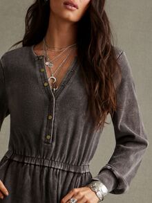 WESTFADE Jumpsuits, Fall, Autumn Clothes, Winter Outfit, Cowgirl, Western, Country Concert, Boho, Cute, Festival, Thanksgiving - Brown - View 4