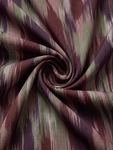 Elaquor Plus Size Women Tie-Dye Ruffle Hem Front Tie Fashion Elegant Dress - Multicolor - View 5