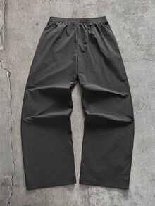 AXEPEAK 男士拼色長袖夾克與長褲休閒日常套裝 - 灰色 - 查看 10
