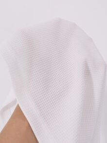 SHEIN 青少年女孩 2件組 英倫風對比領兩件套，華夫格針織面料，上衣配對比白色... - 黑色 - 查看 5