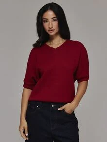 MUSERA Women Sweaters - Red - View 1