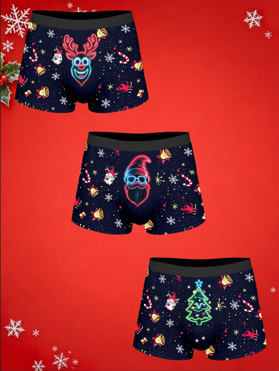 Notgurli Men's Fashion Printed Boxer Briefs (3-Pack) - Multicolor - View 1