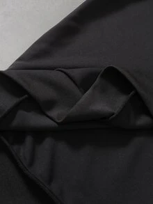Manfinity Hypemode Men's Solid Color Hoodie Sweatshirt Set With Drawstring, For Sports, Outdoor, Fitness And Commuting - Black - View 6