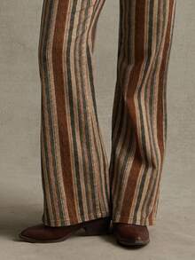 WESTFADE High Rise Striped Jeans, Fall, Autumn Clothes, Winter Outfit, Cowgirl, Western, Country Concert, Boho, Cute, Festival, Thanksgiving - Multicolor - View 2