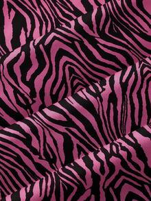 Attitoon Women's Zebra Stripe Fitted Top - Multicolor - View 6