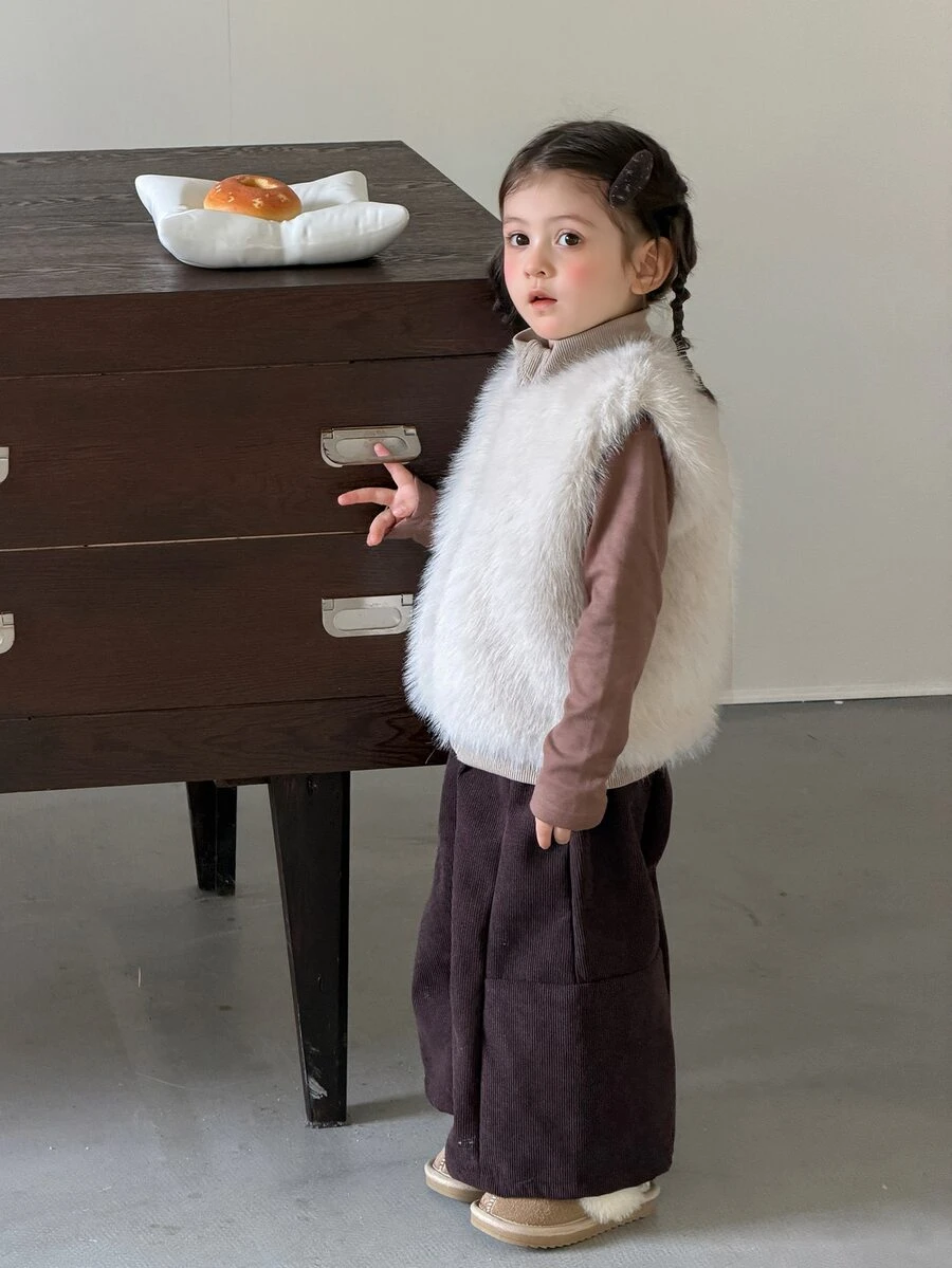 Dazy Kids Baby Girl Stand Collar Korean Style Autumn/Winter Jacket - Apricot - View 1