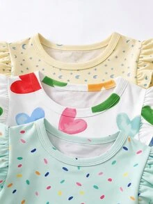 Baby Girl Casual Minimalist Round Neck Long Sleeve Suitable For Autumn/Winter - White - View 6