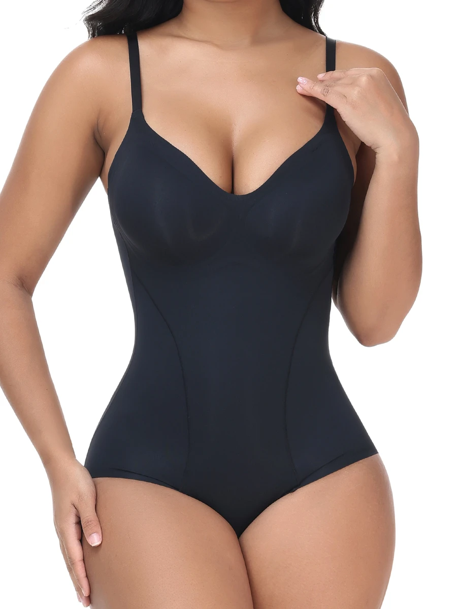 SHAPORA 1pc Women's Cup Style Shapewear Jumpsuit - Black - View 1