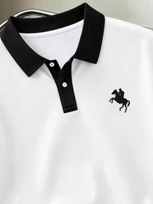 Daypath 男士半門襟鈕扣短袖 Polo 衫 - 白色 - 查看 3
