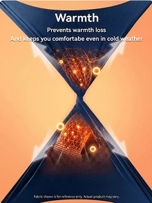 Solflare 秋冬新款大尺碼黑色三件套，保暖舒適彈性羅紋針織夾克、背心與內搭褲套裝，適用居家、工作、約會、學校與外出 - 藏蓝色 - 查看 3