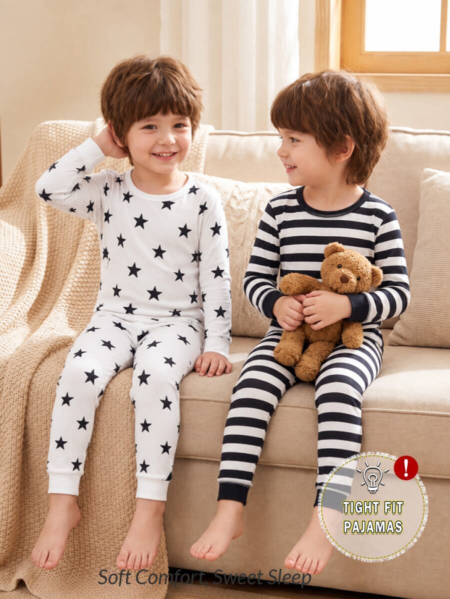 SHEIN 4件組小男孩睡衣 - 彩色 - 查看 1