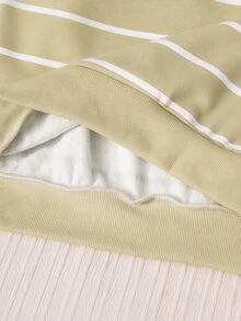 SHEIN 女童休閒兩件套，春夏秋冬，紐約字母印花立領衛衣與短褲，保暖校園穿搭，適合日常穿著、上學、通勤、外出、散步、購物、旅行，可搭配夾克、背心、棉襖 - 彩色 - 查看 3