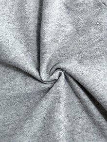 SHEIN Women Binding Detail Long Sleeved & Long Bottom Homewear Pajama Set - Grey - View 6