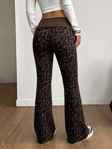 Coolane Women's Sexy Leopard Print Flared Sweatpants - Multicolor - View 3