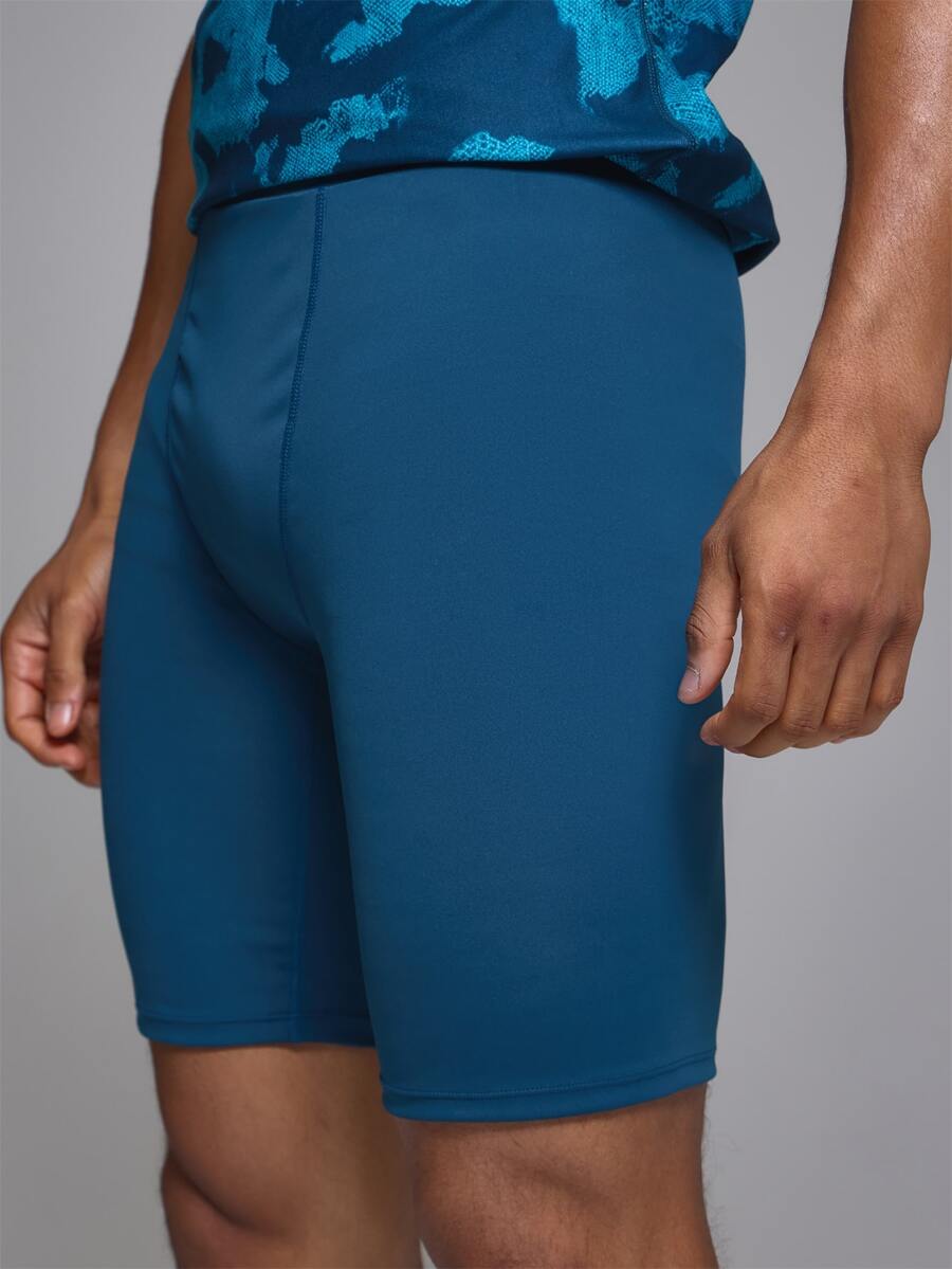 Musero Sport Tight Fitting Compression Leggings Autum Winter Sports Activewear - Blue - View 1