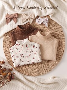 3PCS Young Girls T-Shirts - Multicolor - View 5