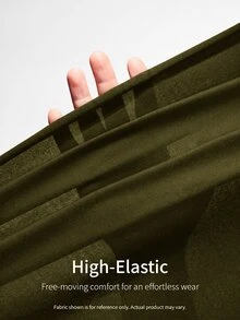 SHEIN EZwear 女款純色抓皺修身百搭日常穿搭抹胸上衣 - 軍綠色 - 查看 3
